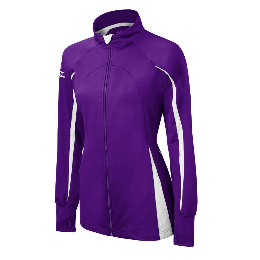 Mizuno Women's Elite 9 Focus Full-Zip Jacket Purple/White (440572-KMQ)